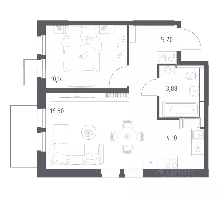 1-к кв. Московская область, Красногорск городской округ, Путилково пгт ... - Фото 1