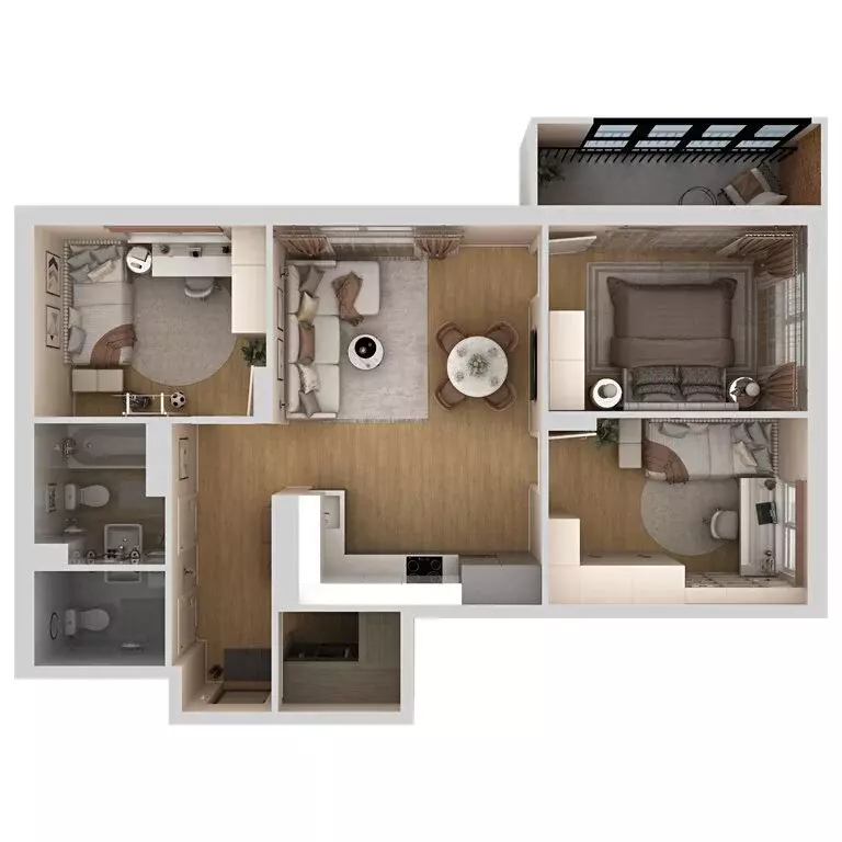 4-комнатная квартира: деревня Кондратово, Водопроводная улица, 5 (72.1 ... - Фото 2