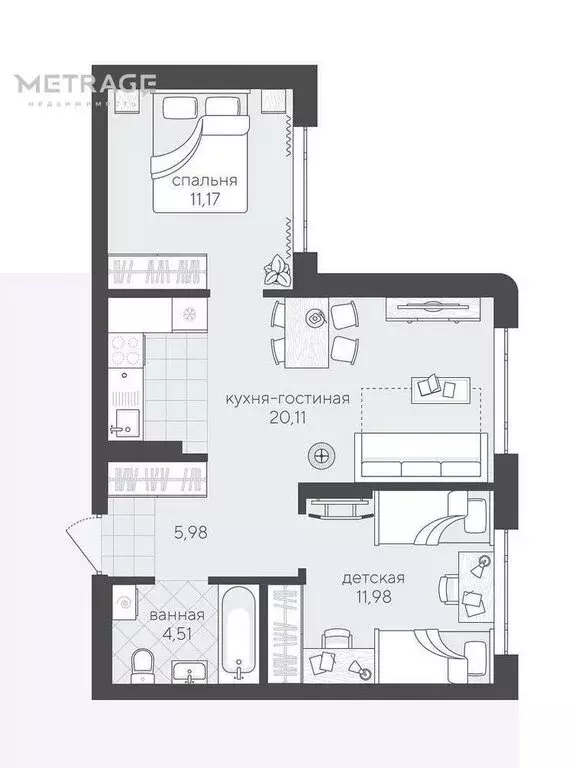 2-комнатная квартира: Новосибирск, Кедровая улица, 73 (53 м) - Фото 0