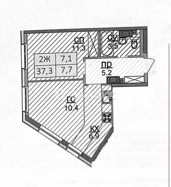 1-к кв. Москва пос. Коммунарка, ул. Бачуринская, 11 (37.5 м) - Фото 1