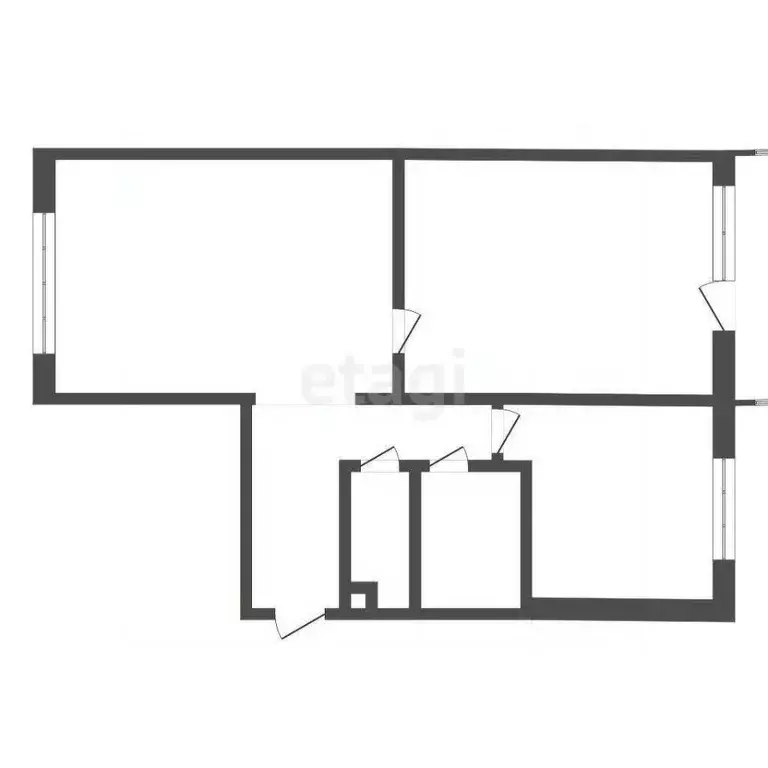 2-к кв. Бурятия, Улан-Удэ 102-й мкр, ул. Ринчино, 2 (42.8 м) - Фото 2