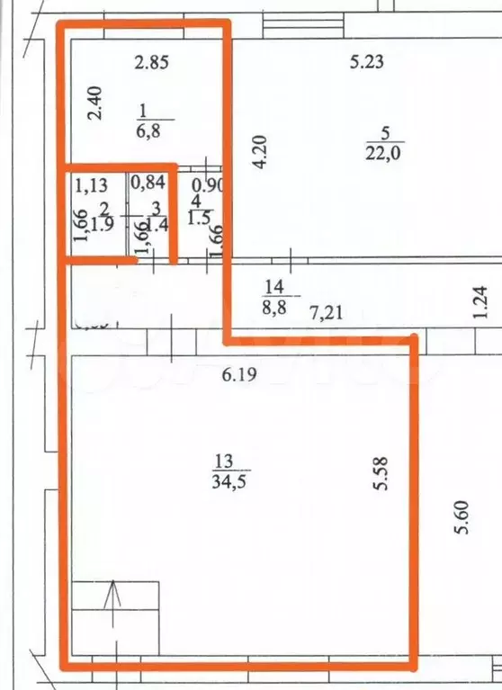 Помещение свободного назначения, 47.3 м - Фото 0