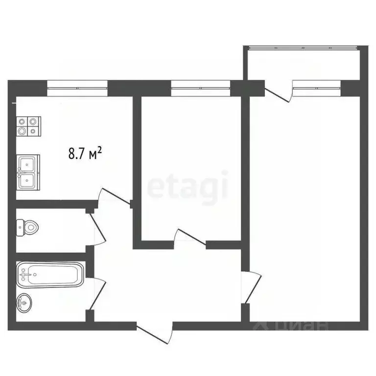 2-к кв. Орловская область, Орел ул. Генерала Жадова, 2 (50.7 м) - Фото 0
