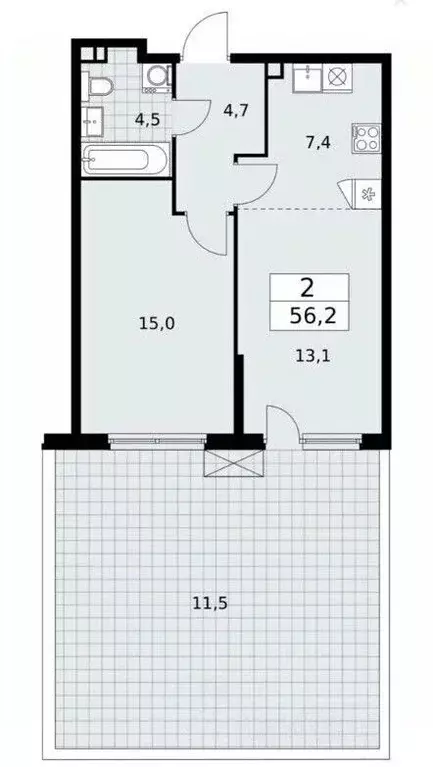 2-к кв. Москва ул. Братьев Гранат, 8 (56.2 м) - Фото 2