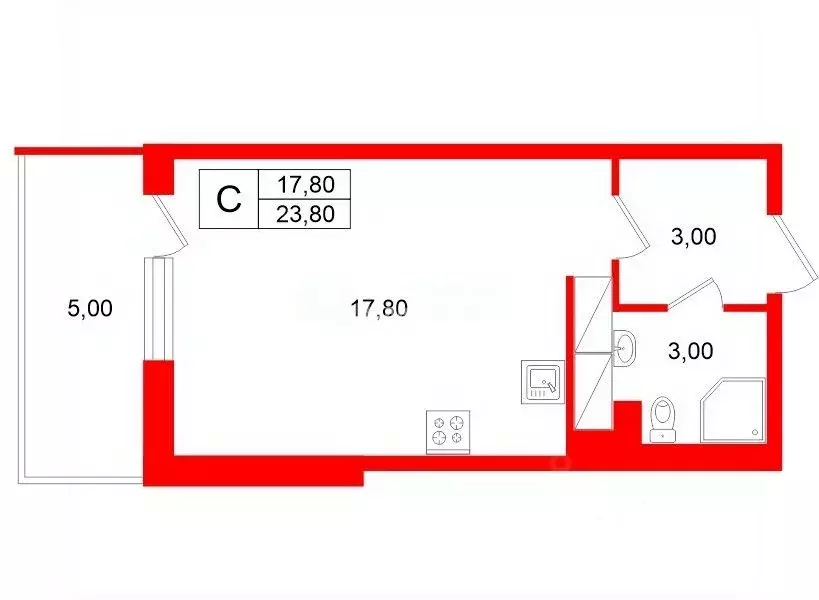 Студия Ленинградская область, Мурино Всеволожский район, просп. ... - Фото 2