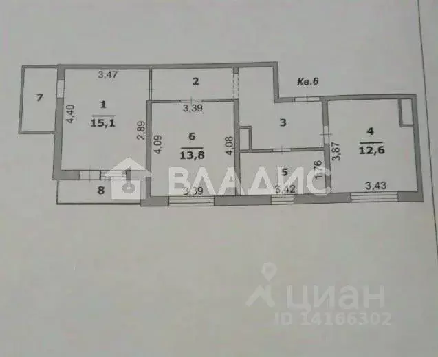 2-к кв. Белгородская область, Белгород ул. Толстого, 47 (60.3 м) - Фото 2