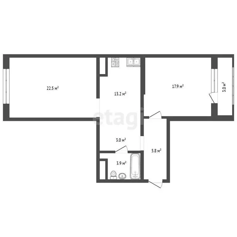 3-комнатная квартира: Симферополь, Ростовская улица, 6 (69.3 м) - Фото 0