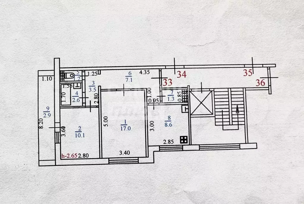 2-к. квартира, 51,4 м, 9/9 эт. - Фото 0