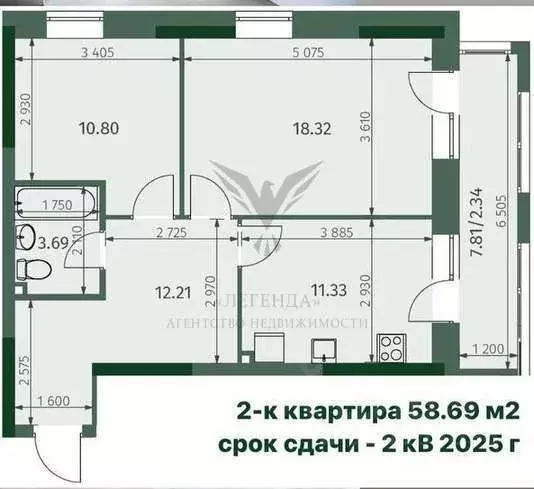 1-к кв. Татарстан, Казань Бухарская ул., 32к2 (37.0 м) - Фото 1