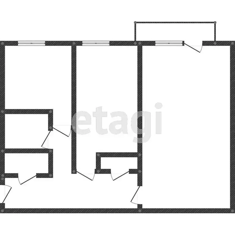 2-комнатная квартира: Нижний Тагил, улица 7-й Квартал, 10 (41.8 м) - Фото 1