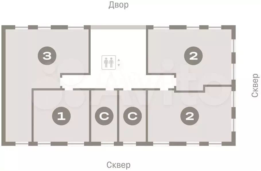 2-к. квартира, 41,1м, 6/17эт. - Фото 1