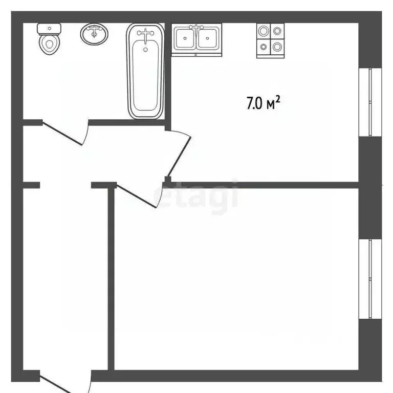 2-к кв. Московская область, Серпухов Октябрьская ул., 18 (47.1 м) - Фото 2