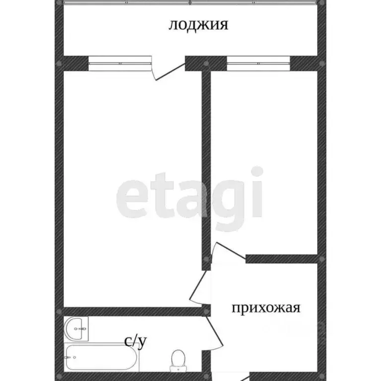 Студия Ханты-Мансийский АО, Сургут ул. Крылова, 32 (24.0 м) - Фото 1