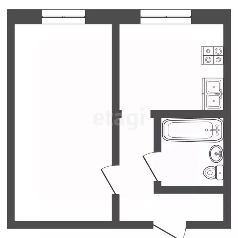 1-к кв. Пермский край, Пермь ул. Елькина, 49 (33.0 м) - Фото 2