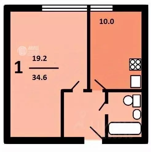 1-к кв. Москва Михневская ул., 7К1 (34.6 м) - Фото 1
