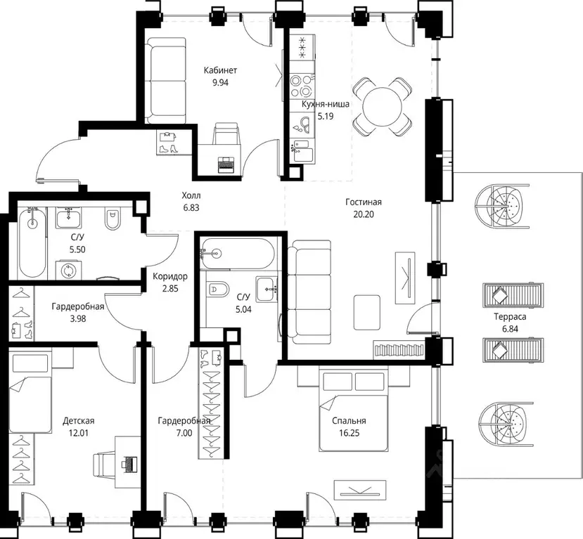 3-к кв. Москва Верейская ул., 29с32Д (101.63 м) - Фото 1