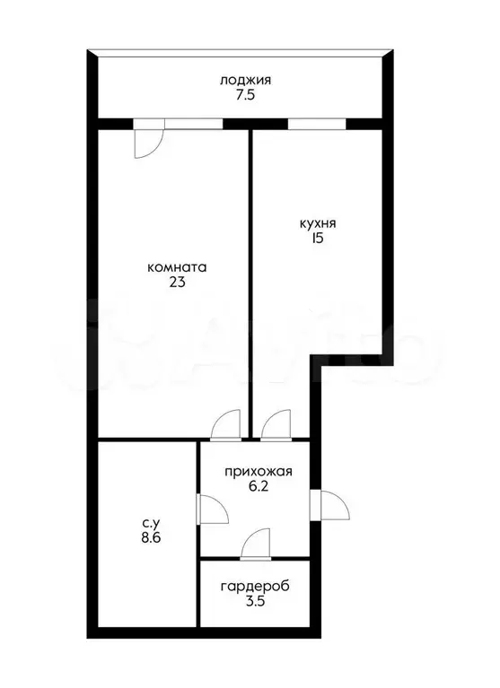 1-к. квартира, 64 м, 2/4 эт. - Фото 0