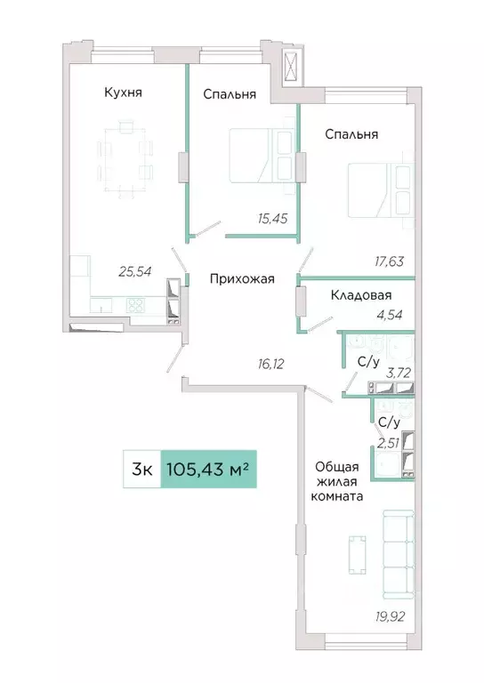 3-к кв. Самарская область, Тольятти Спортивная ул., 21 (105.43 м) - Фото 0