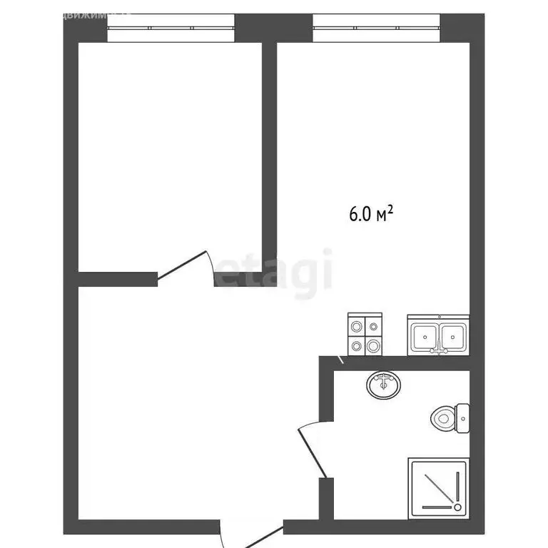 1-комнатная квартира: Кисловодск, Окопная улица, 16/16А (40 м) - Фото 1