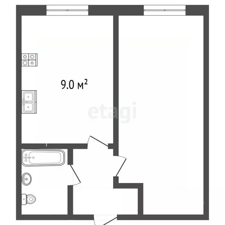 1-к кв. Московская область, Ленинский городской округ, Боброво пгт ул. ... - Фото 2