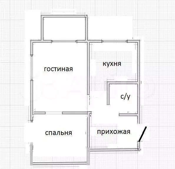 2-к. квартира, 35 м, 5/5 эт. - Фото 0
