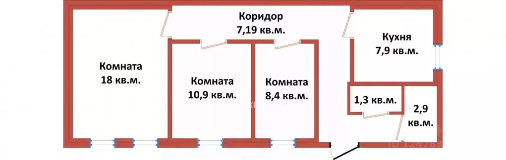 3-к кв. Санкт-Петербург ул. Жуковского, 39 (65.0 м) - Фото 1
