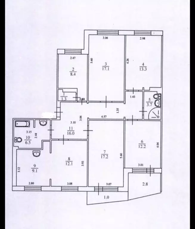 6-к кв. Самарская область, Тольятти ул. Дзержинского, 38 (120.7 м) - Фото 1
