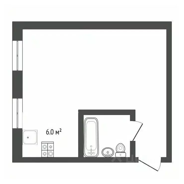 1-к кв. Тюменская область, Тюмень ул. Мельникайте, 97 (30.1 м) - Фото 2