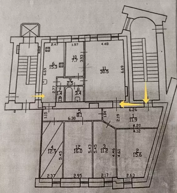 Комната Санкт-Петербург Съезжинская ул., 19 (38.2 м) - Фото 1