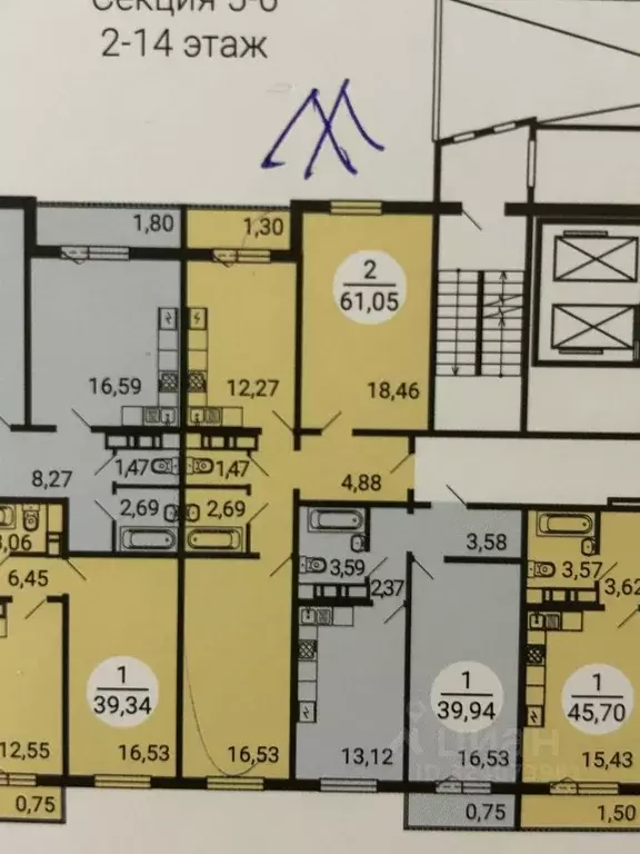 2-к кв. Челябинская область, Магнитогорск просп. Ленина, 114/4 (61.1 ... - Фото 2