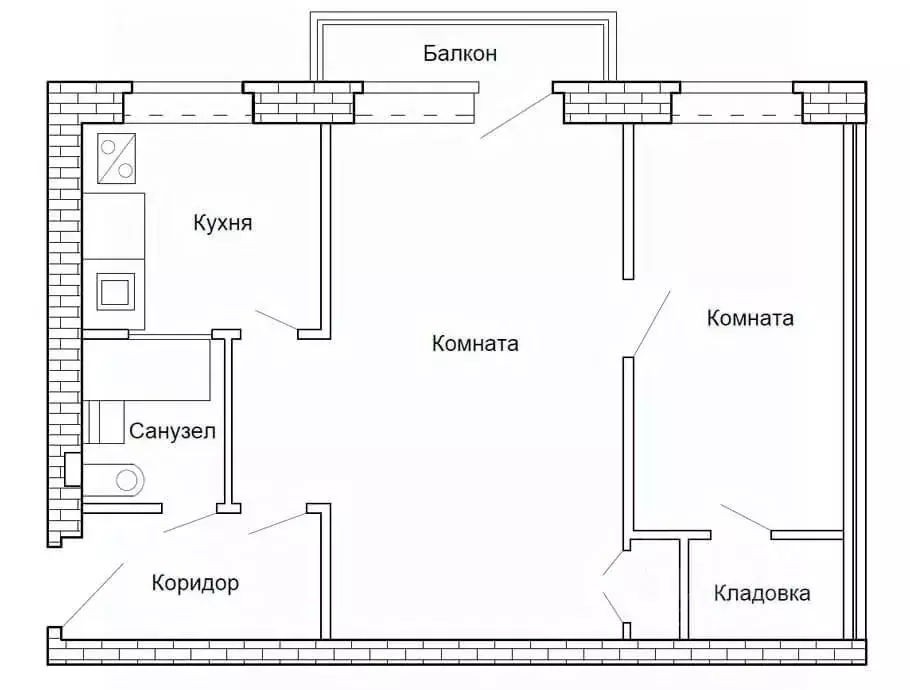 2-к кв. Курская область, Курск Школьная ул., 5к13 (41.0 м) - Фото 1