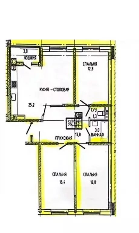 3-к кв. Ставропольский край, Ставрополь ул. Тухачевского, 25/2 (92.4 ... - Фото 0