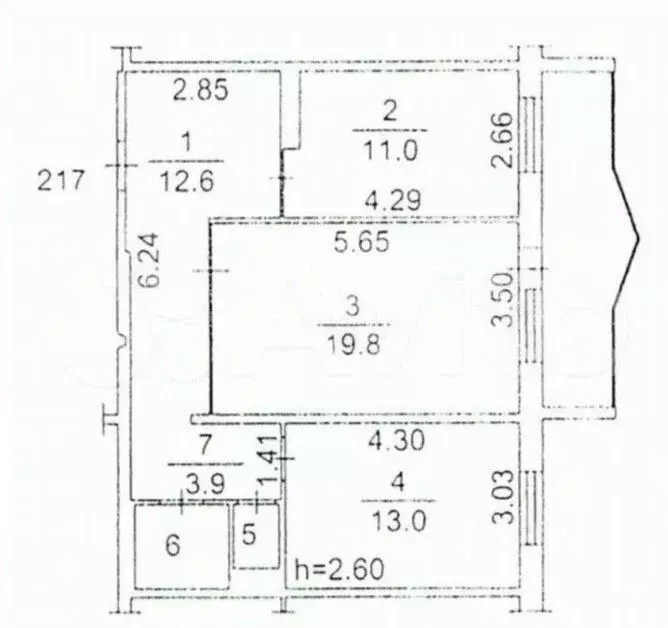 2-к кв. Кемеровская область, Кемерово просп. Шахтеров, 121 (63.9 м) - Фото 2