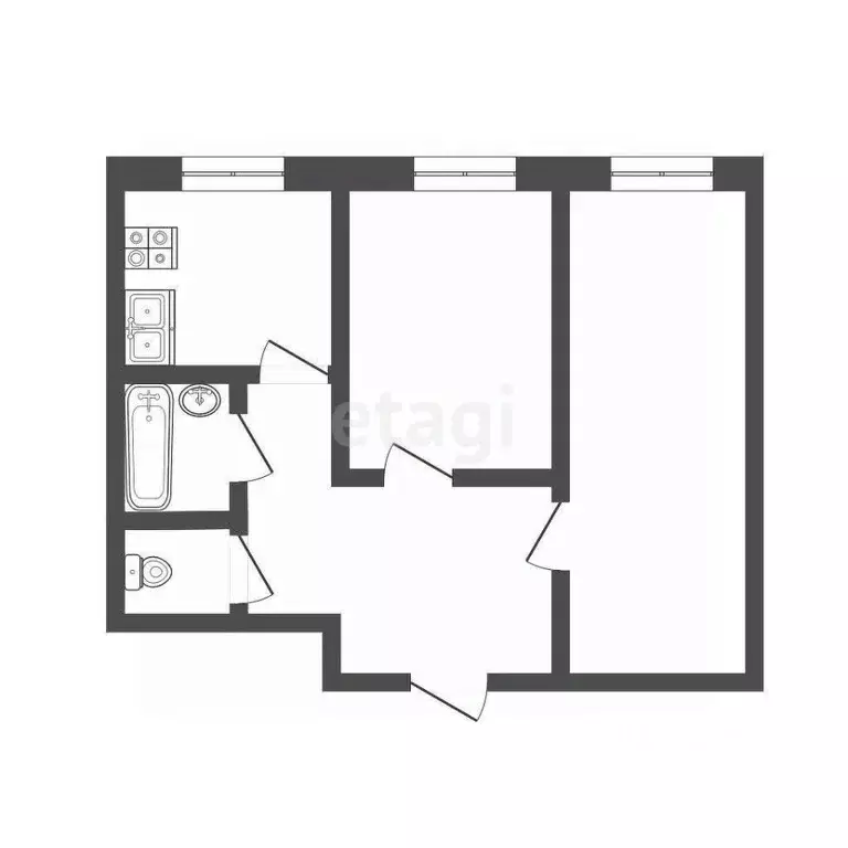 2-к кв. Коми, Ухта просп. Ленина, 30 (44.4 м) - Фото 2