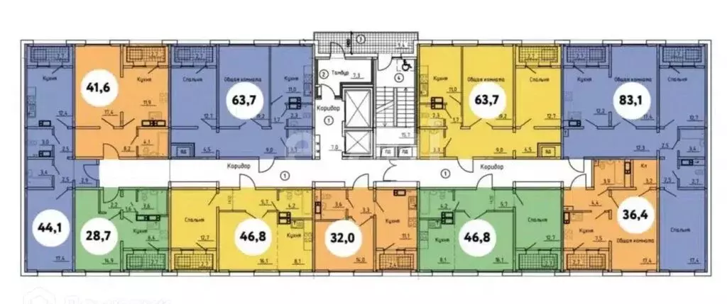 1-комнатная квартира: Улан-Удэ, микрорайон 148А, 1/4 (45.15 м) - Фото 1