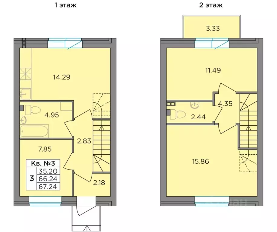 Таунхаус в Ленинградская область, Тосненский район, Федоровское ... - Фото 1