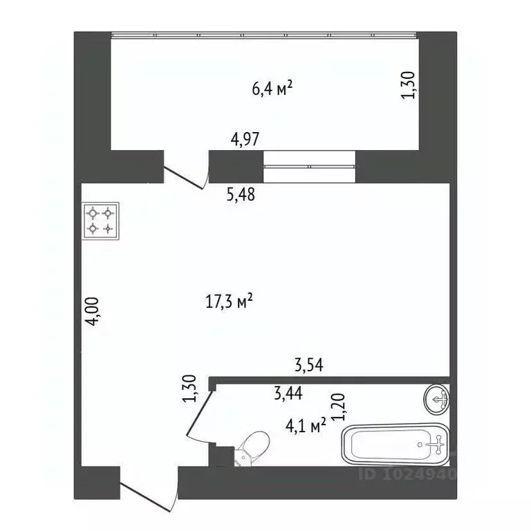 Студия Башкортостан, Уфа Вологодская ул., 79 (25.0 м) - Фото 2