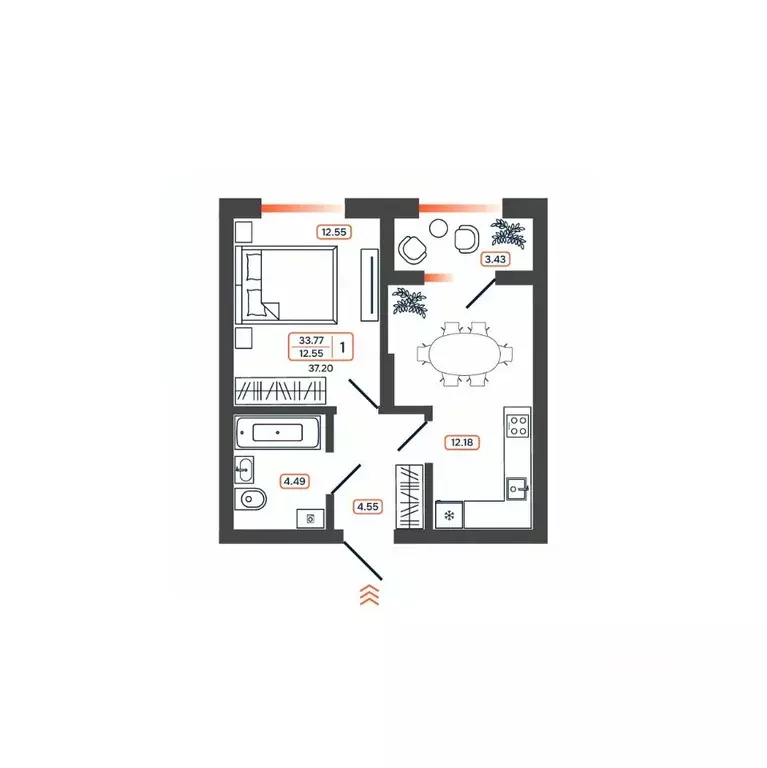 1-к кв. Ростовская область, Батайск ул. Дружная, 10 (37.2 м) - Фото 1