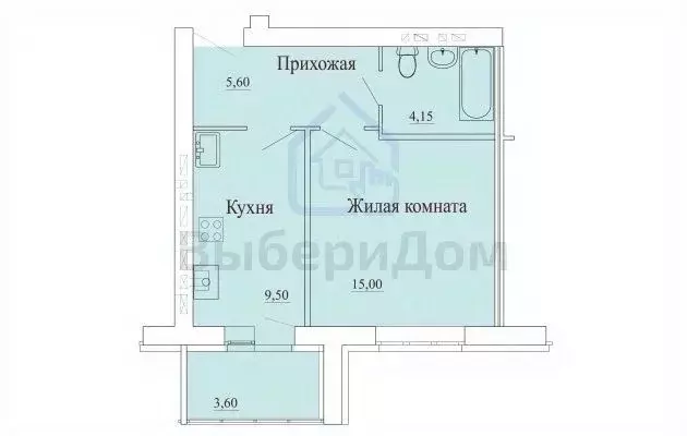 1-к кв. Ивановская область, Иваново Новая Ильинка мкр, 34 (38.2 м) - Фото 1