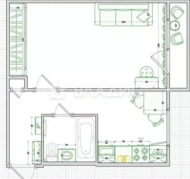 1-к кв. Нижегородская область, Нижний Новгород Березовская ул., 68 ... - Фото 2