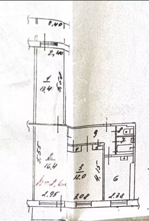 3-к кв. Кемеровская область, Новокузнецк ул. Косыгина, 7 (59.4 м) - Фото 2