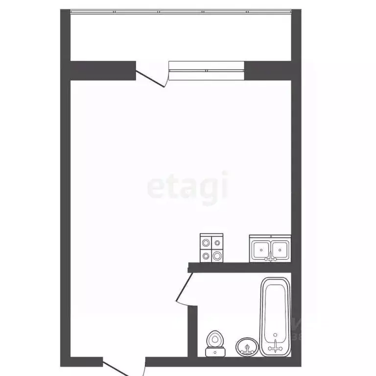 Студия Ростовская область, Ростов-на-Дону Береговая ул., 6 (30.0 м) - Фото 2