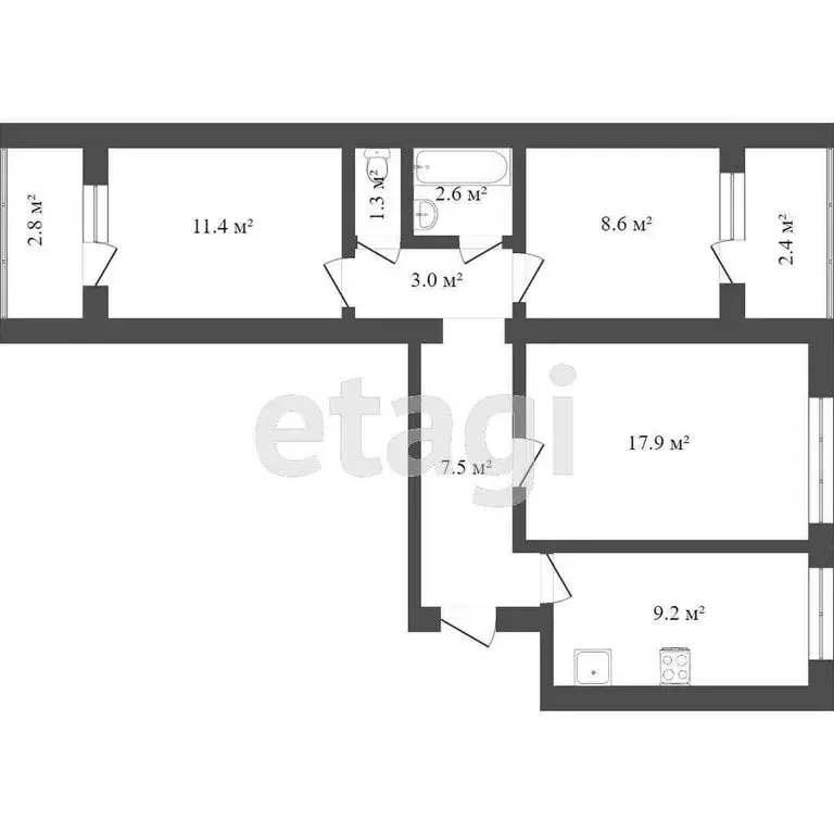 3-комнатная квартира: Саратов, Шелковичная улица, 122/126 (69 м) - Фото 0