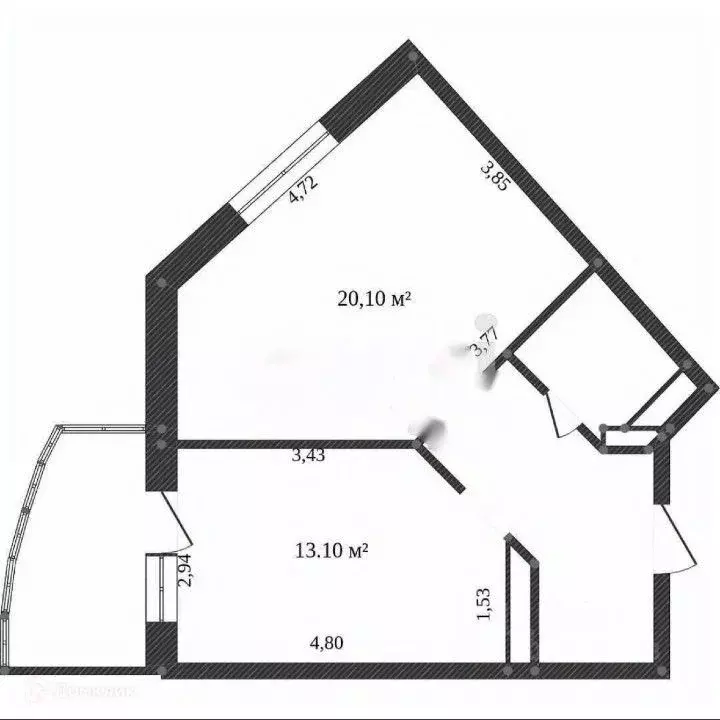 1-к кв. Ханты-Мансийский АО, Нижневартовск ул. Мира, 9П (44.9 м) - Фото 1