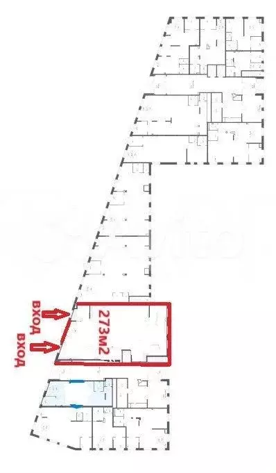 Помещение свободного назначения 273м2 - Фото 1