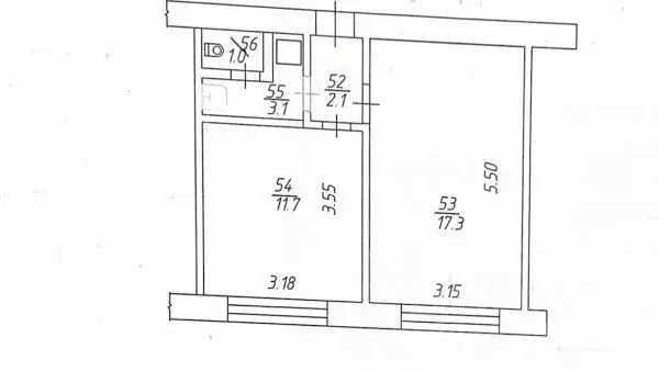 1-к кв. Татарстан, Нижнекамск ул. 30 лет Победы, 12/19 (35.2 м) - Фото 2