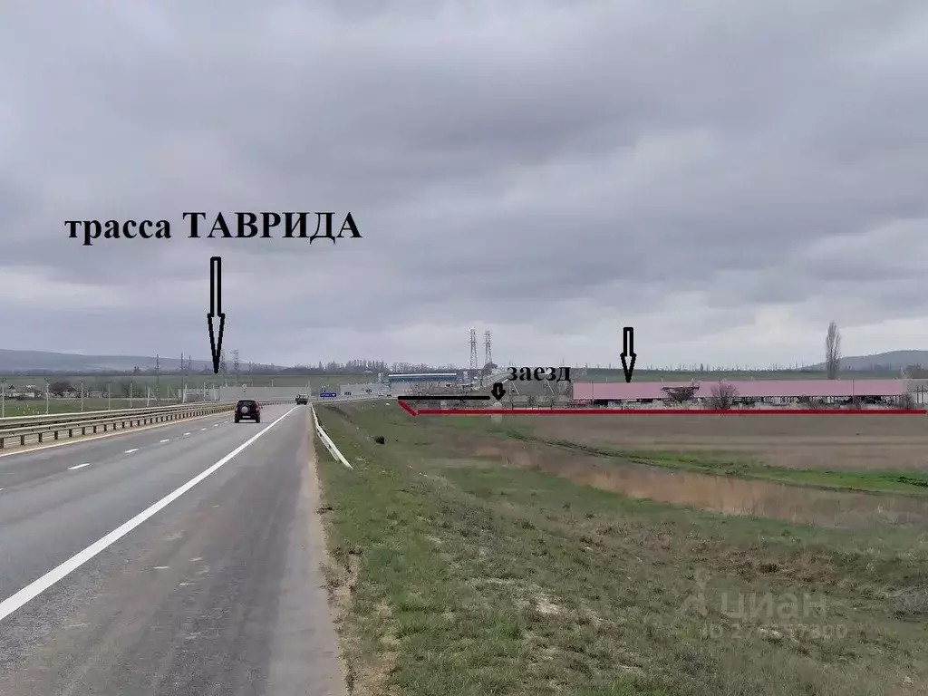 Участок в Крым, Кировский район А-291, 134-й км (2.4 сот.) - Фото 1