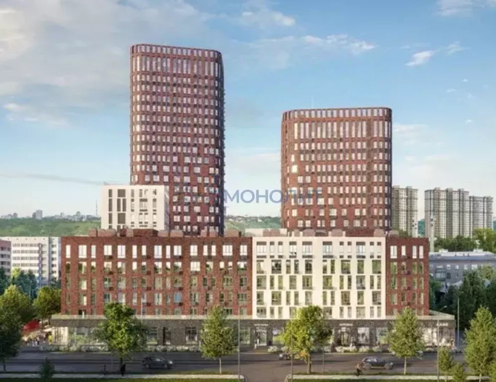 2-к кв. Нижегородская область, Нижний Новгород Дальняя ул., 10 (71.2 ... - Фото 1