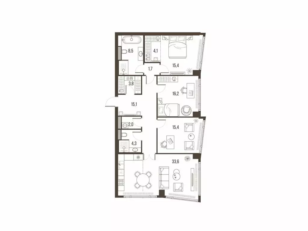 4-комнатная квартира: Москва, Летниковская улица, 11к1 (120.1 м) - Фото 1