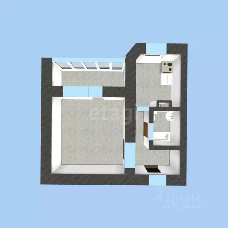 1-к кв. Башкортостан, Уфа ул. Менделеева, 11/1 (36.4 м) - Фото 2